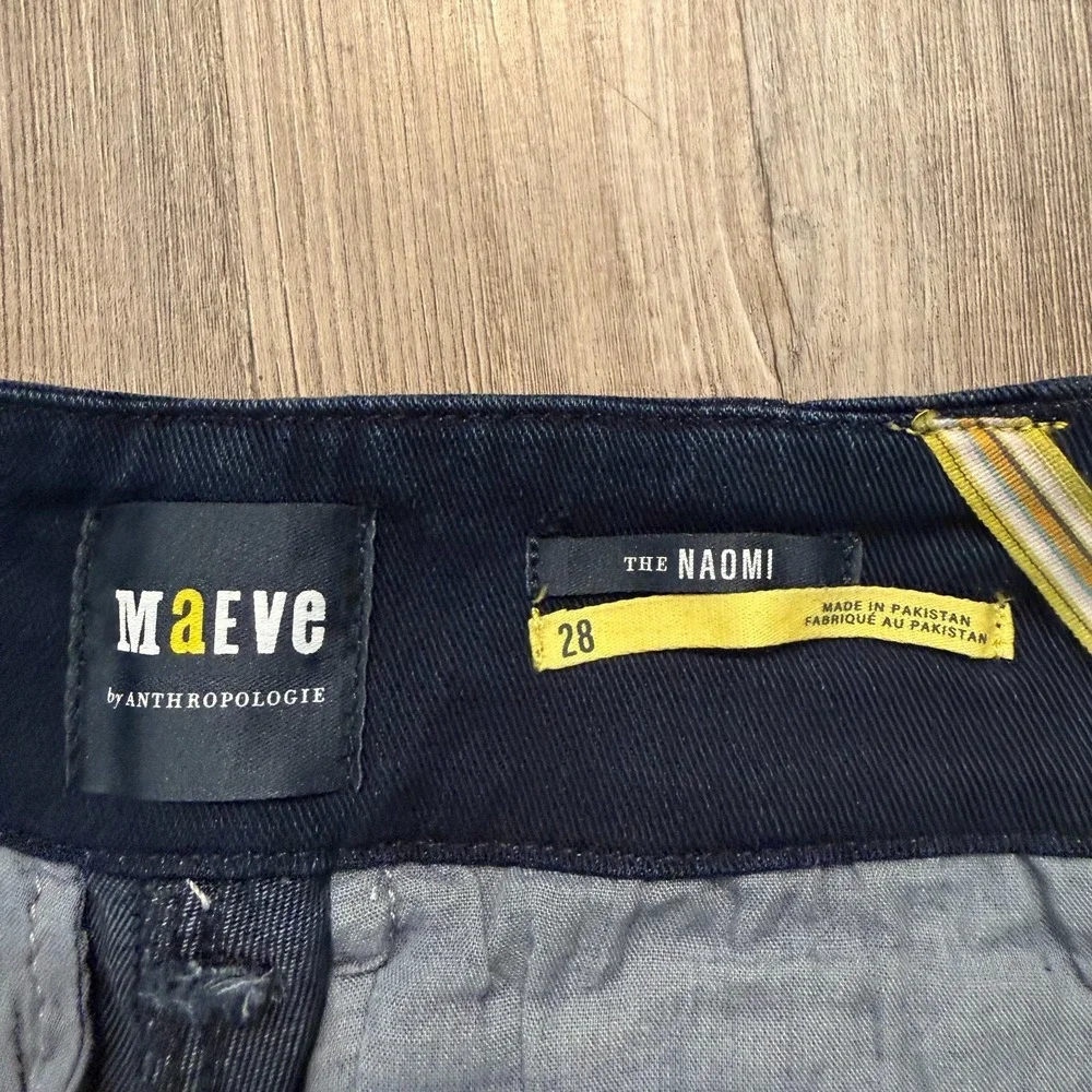 Maeve Antrhopologie Womens 28 Naomi Flare Jeans Navy